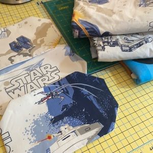 Star Wars & Angry bird fabric +3 unfinished masks